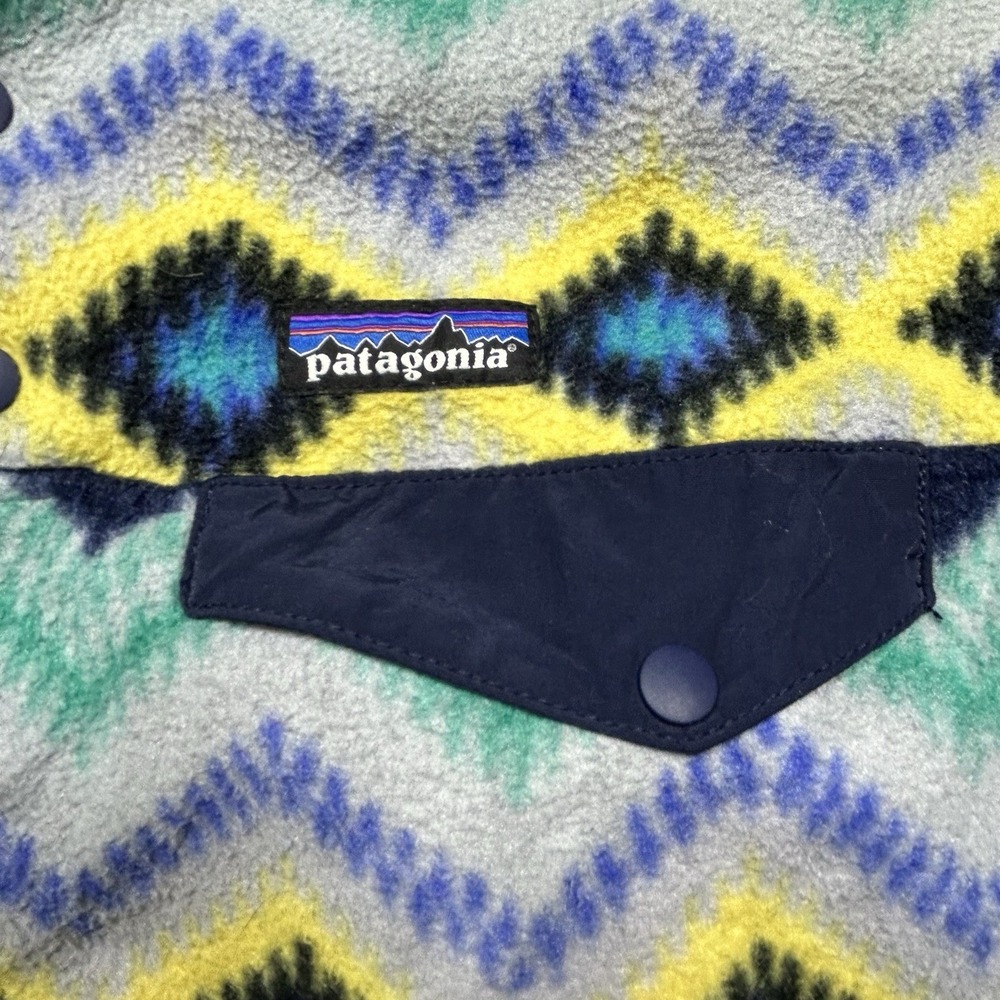 Patagonia Synchilla Pullover Women's L Multi Fleece Timber Twist Aztec *HOLES - Picture 5 of 16